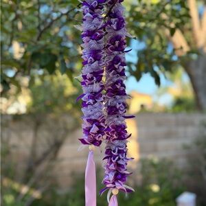 Purple and Lavender Ribbon Lei